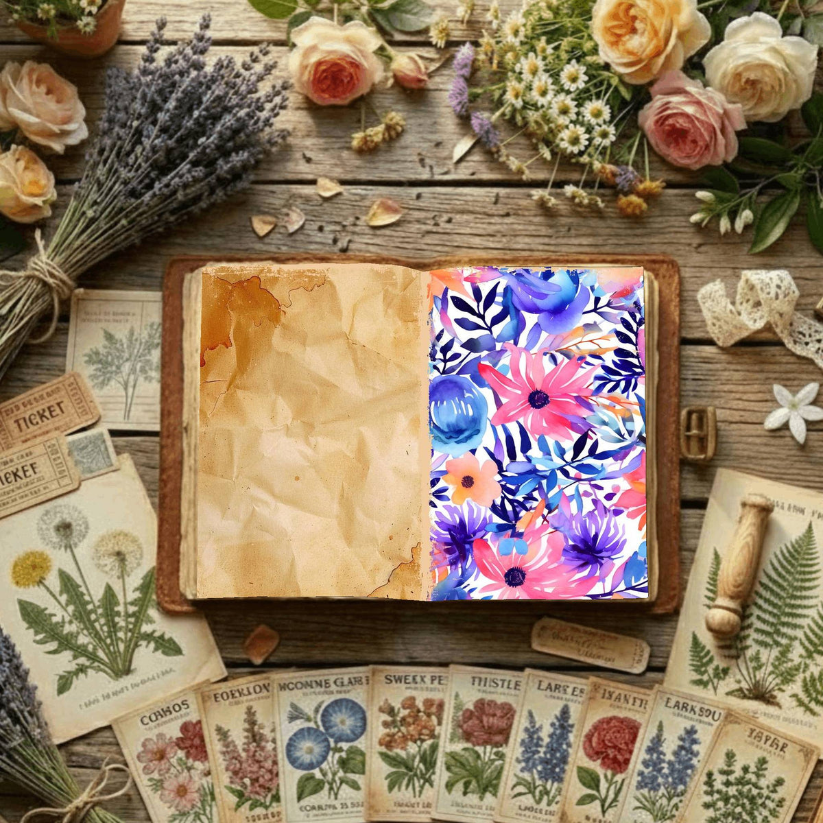 Floral Digital Papers