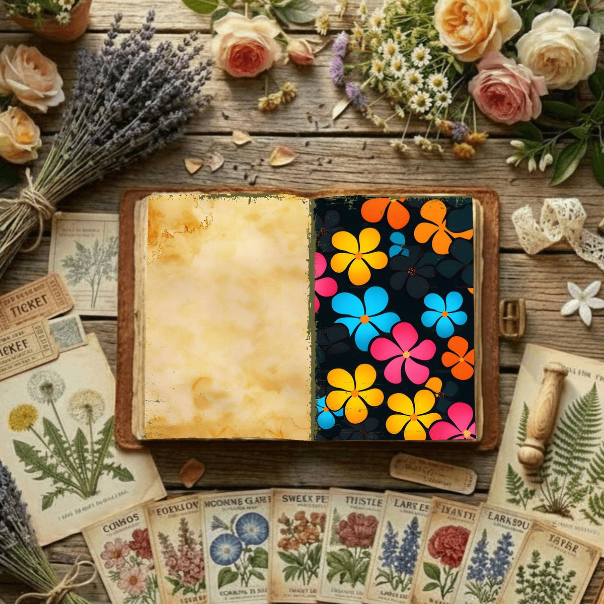 Floral Digital Papers