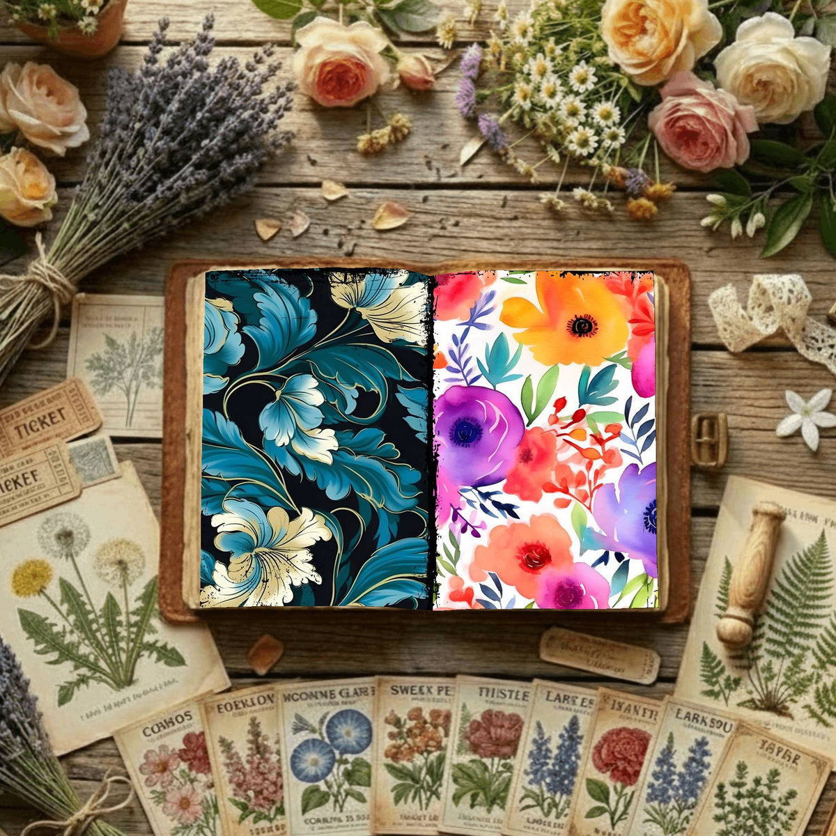 Floral Digital Papers