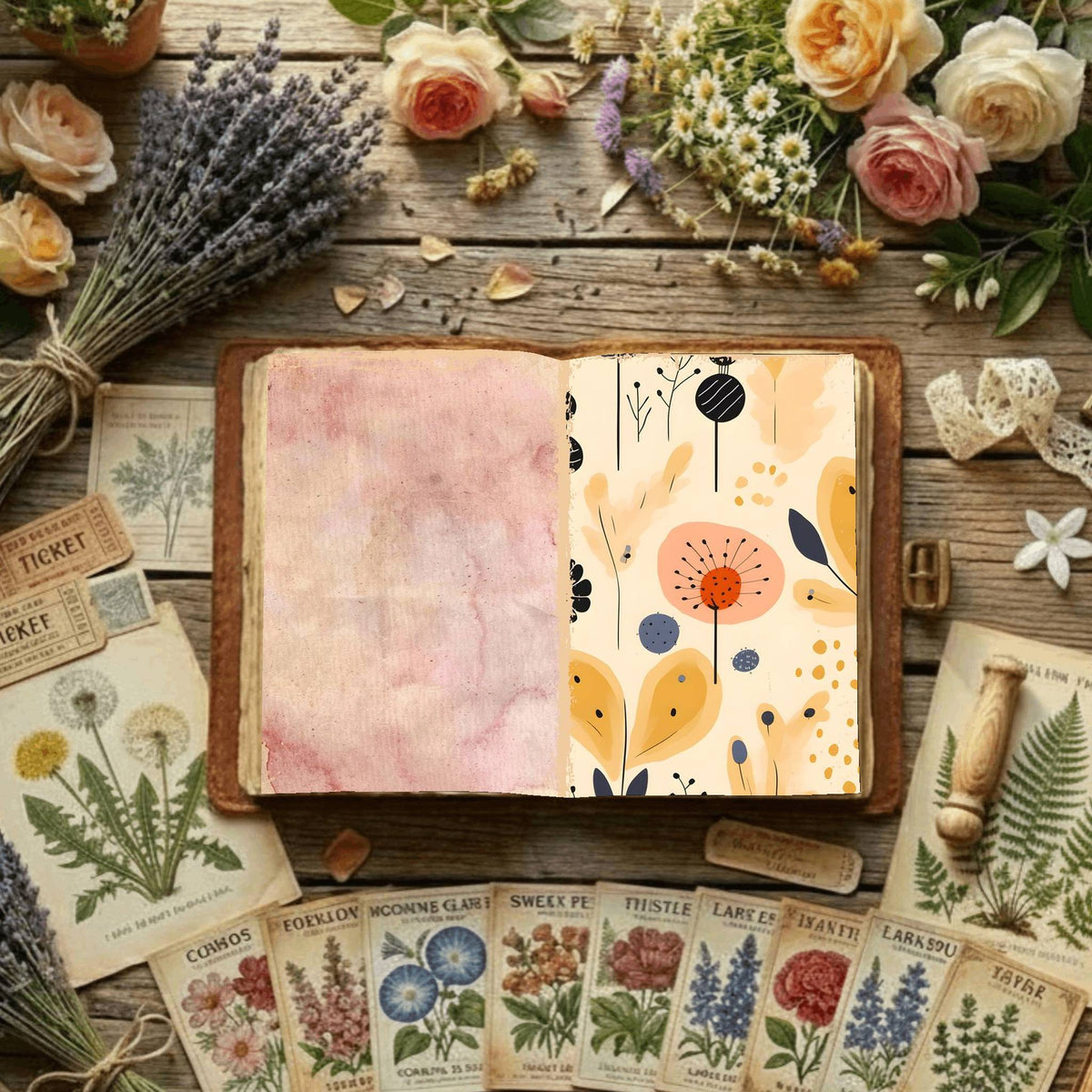 Floral Digital Papers