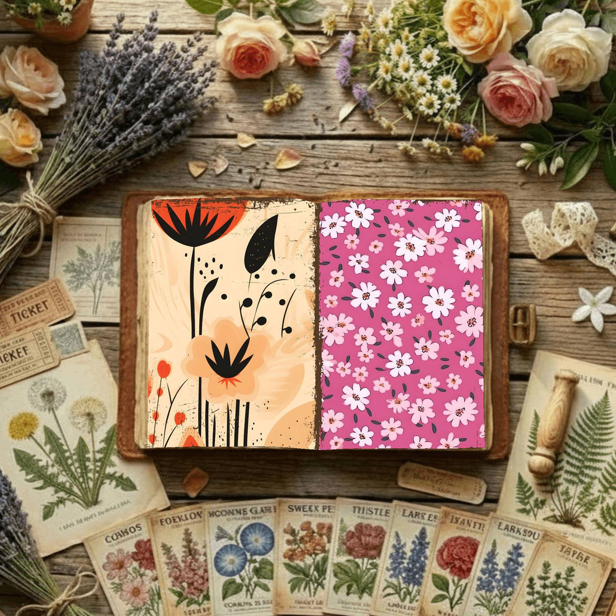 Floral Digital Papers