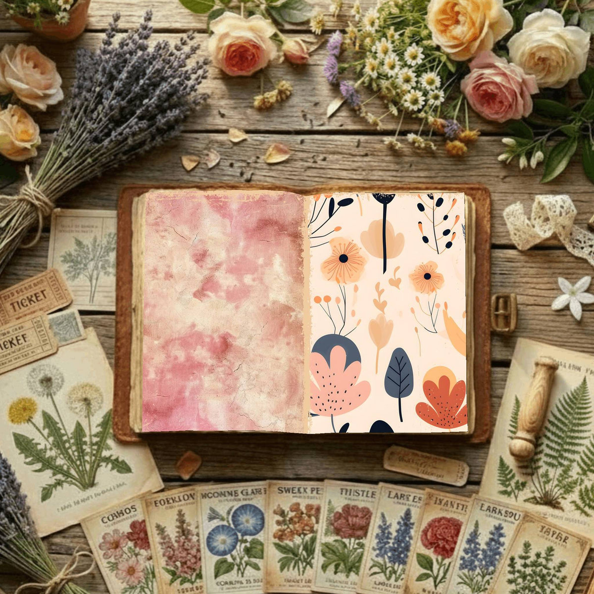 Floral Digital Papers