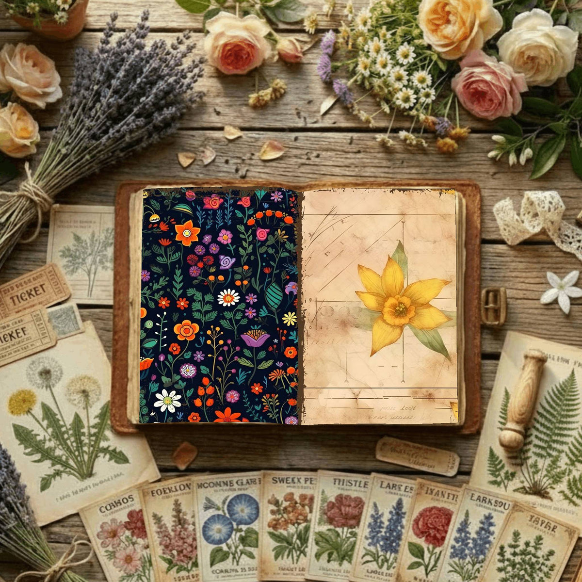 Floral Digital Papers