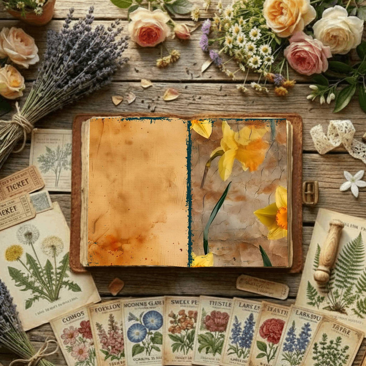 Floral Digital Papers