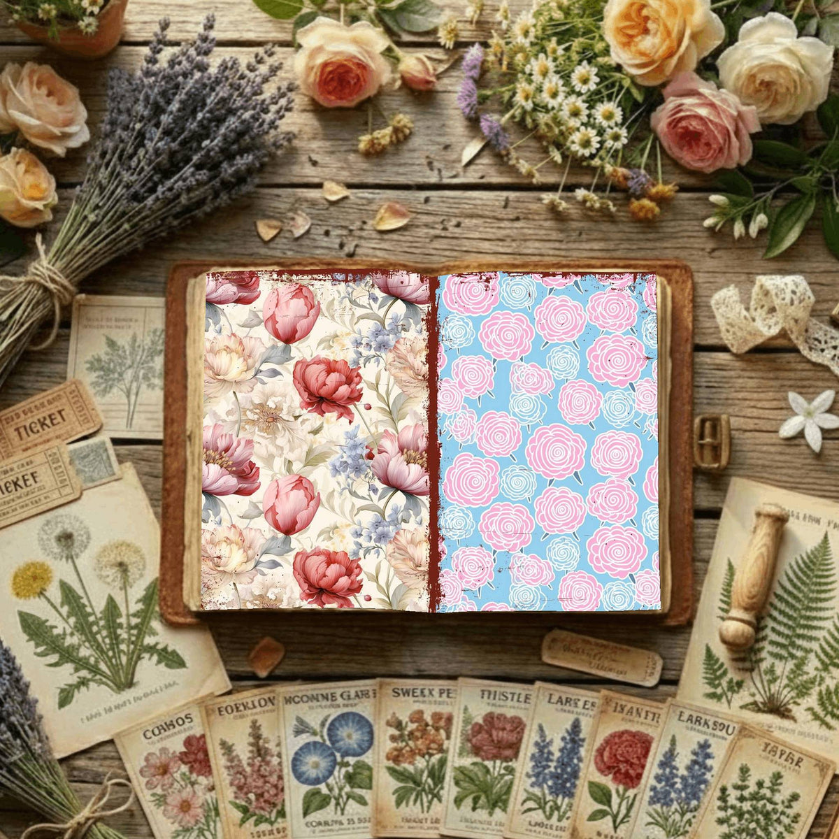 Floral Digital Papers