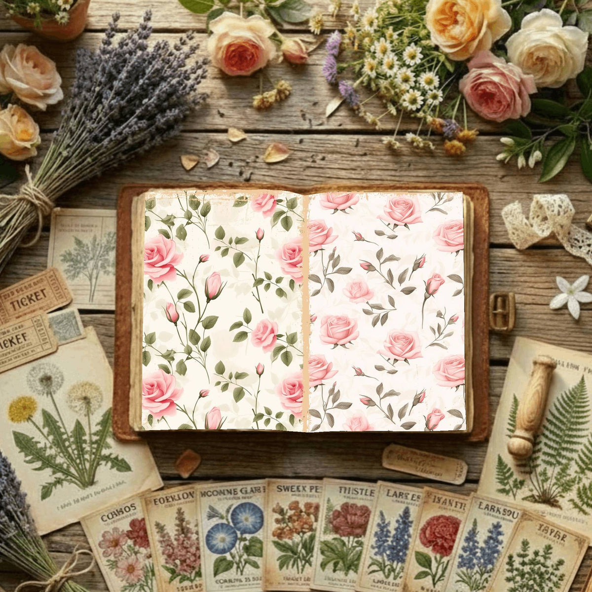 Floral Digital Papers