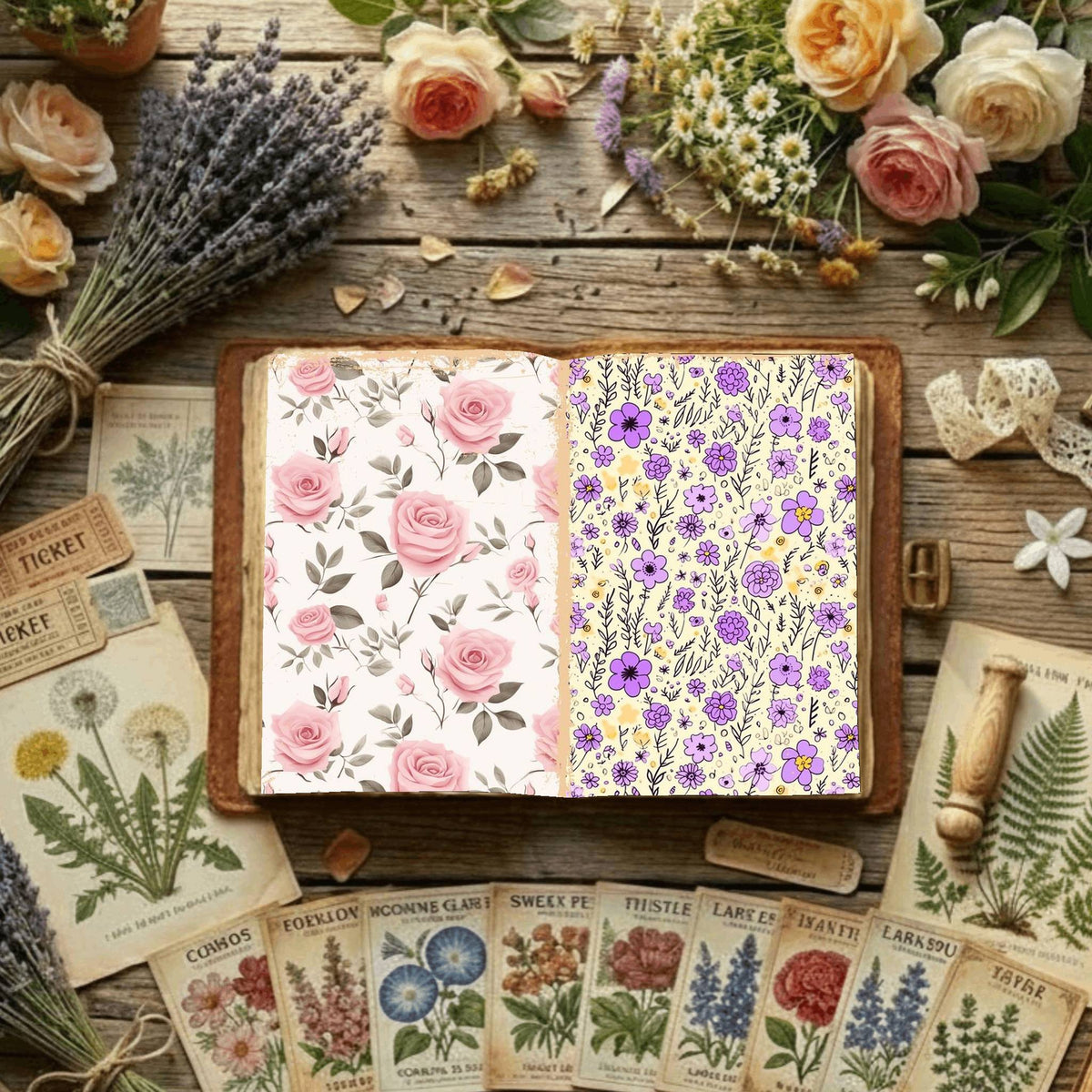 Floral Digital Papers
