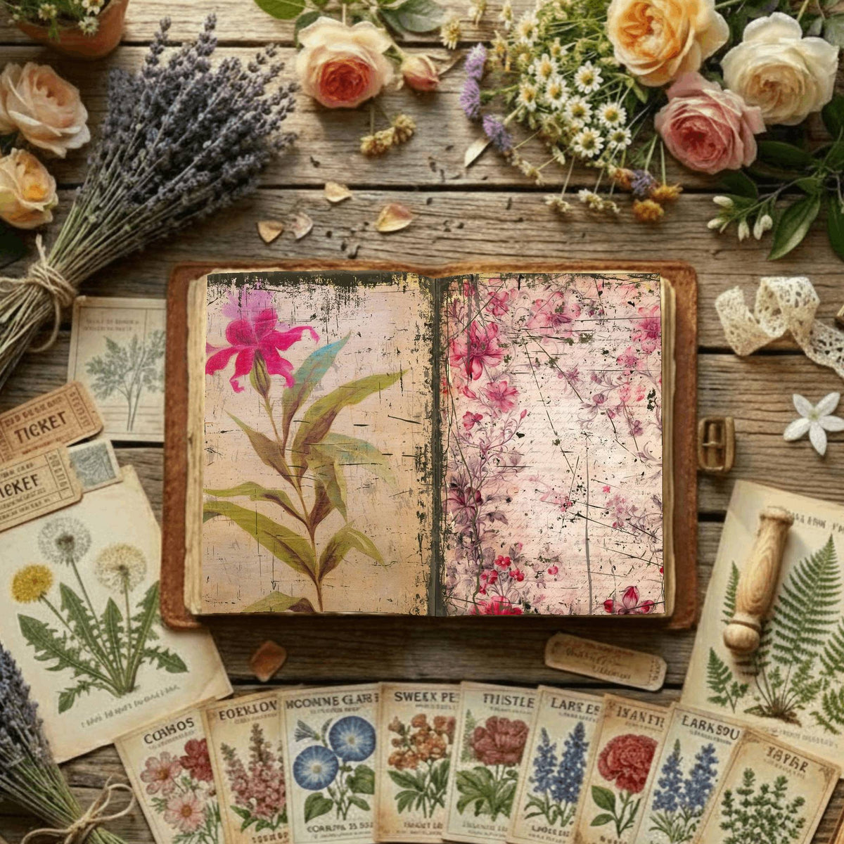 Floral Digital Papers