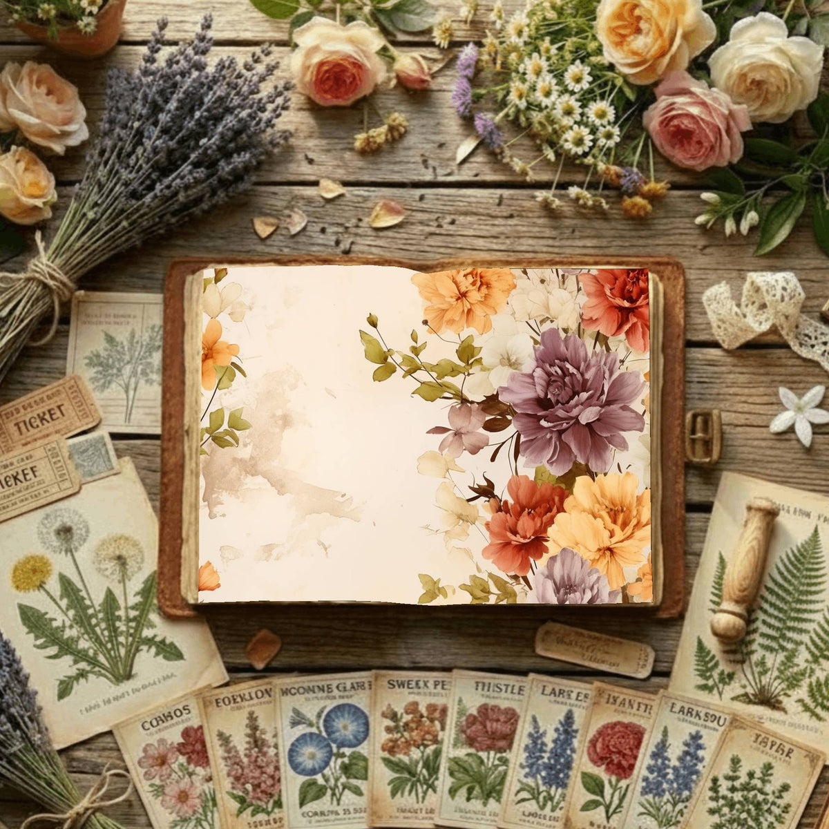 Floral Digital Papers