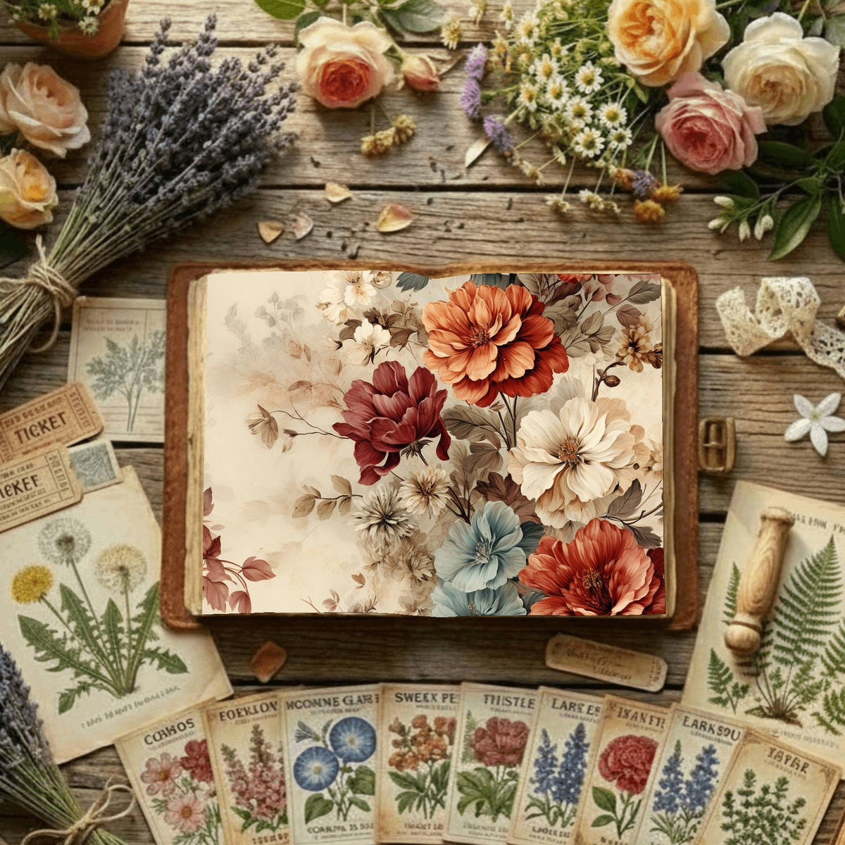 Floral Digital Papers