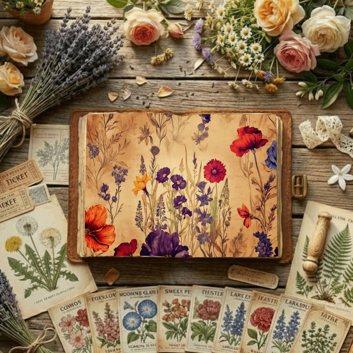Floral Digital Papers