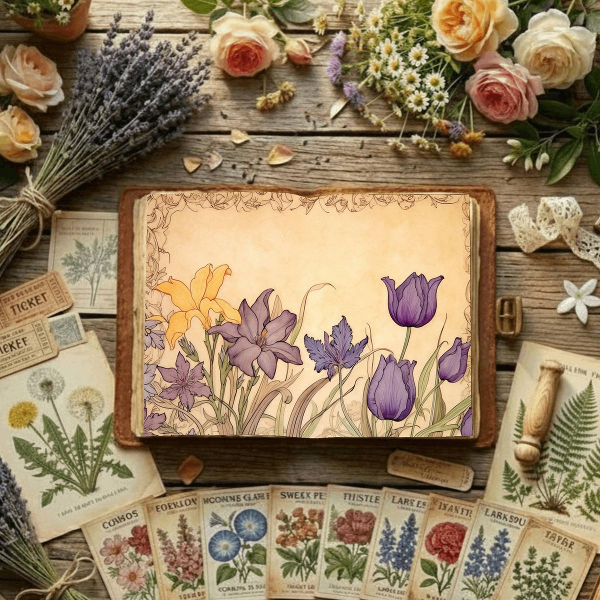 Floral Digital Papers