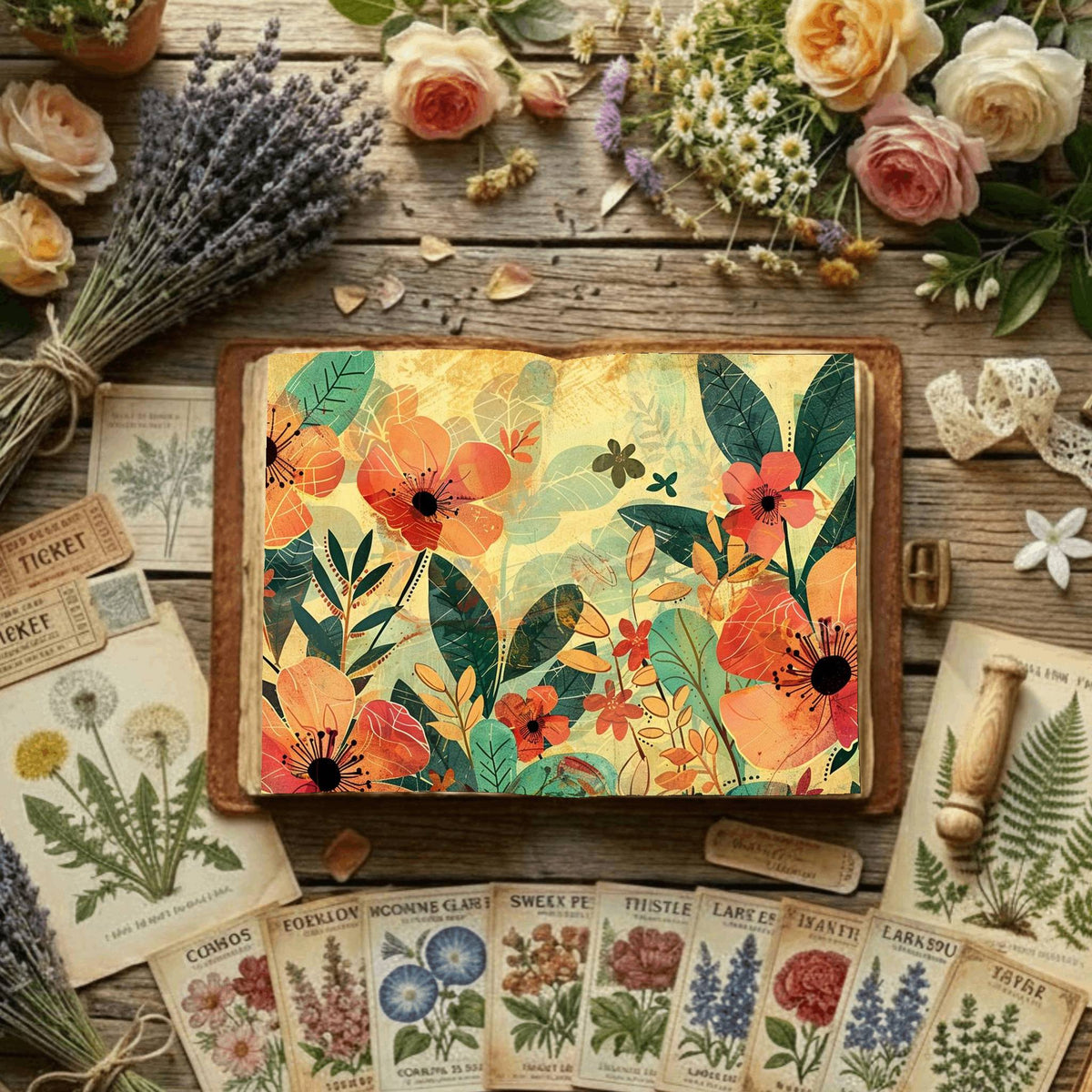 Floral Digital Papers