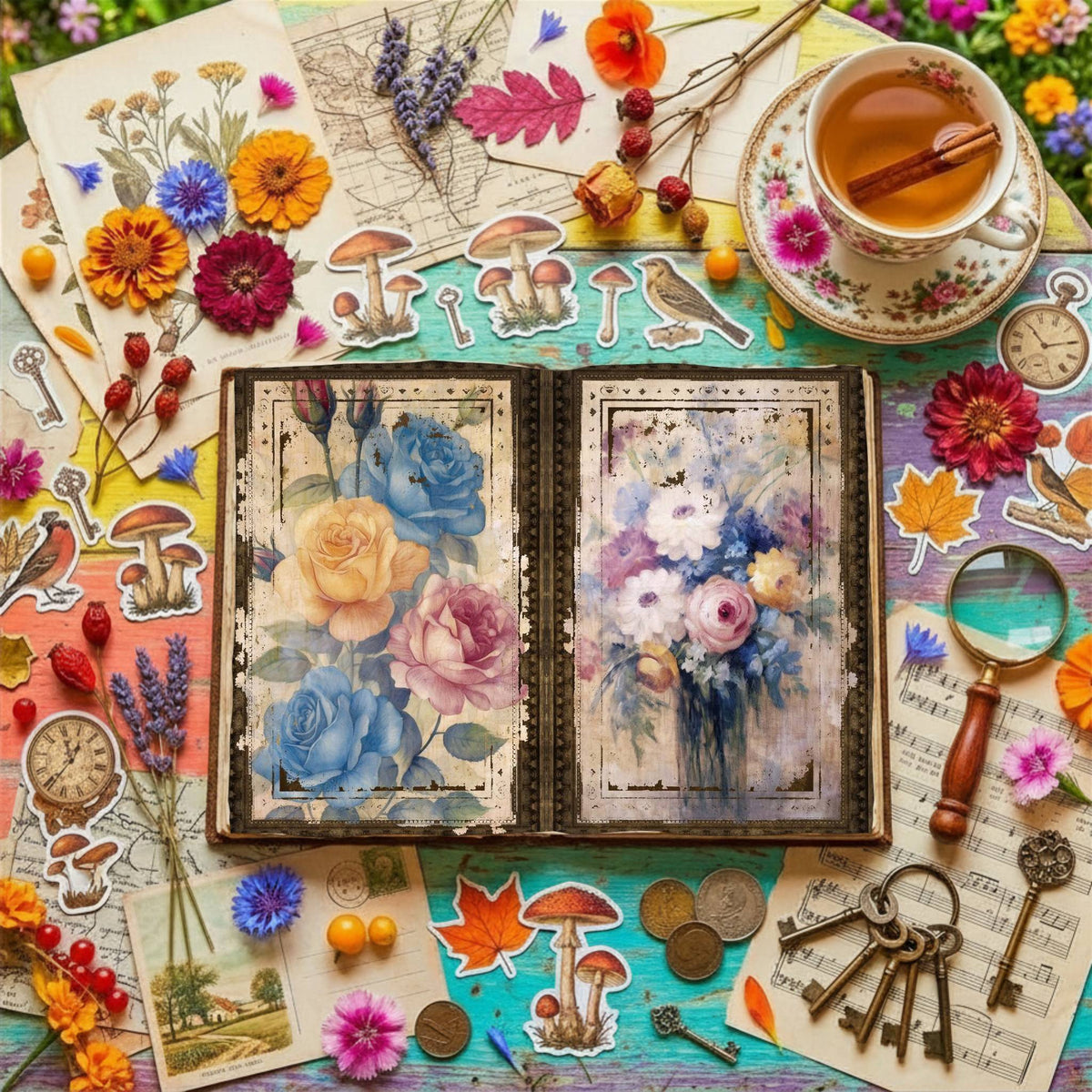 Flower Bunches Digital Papers