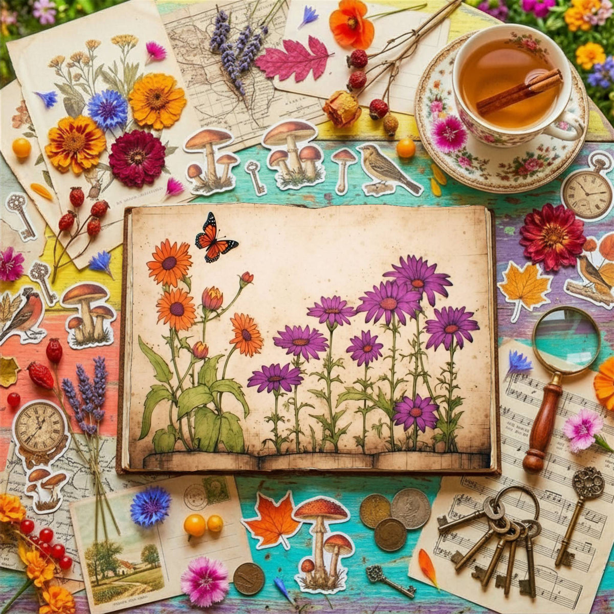 Flower Pots Digital Papers