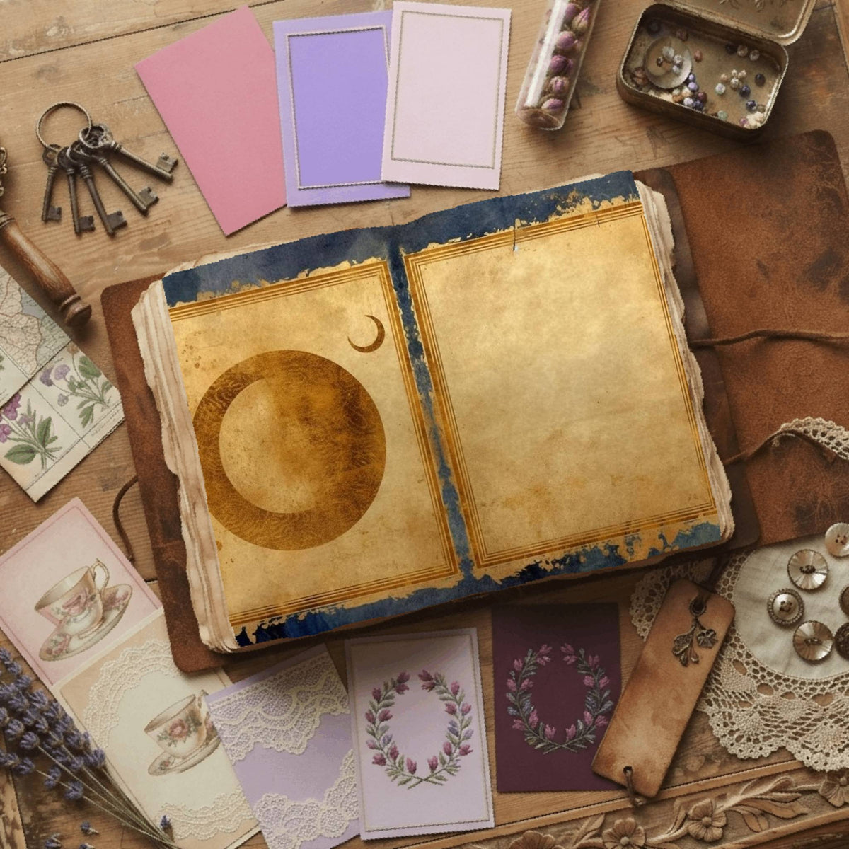 Gold Moon Digital Papers