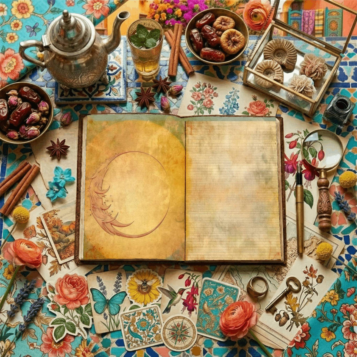 Gold Moon Digital Papers