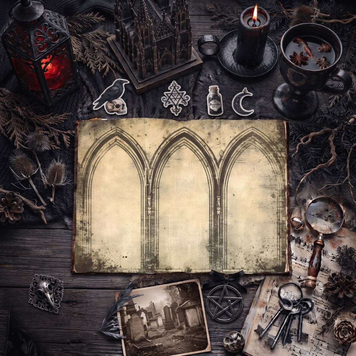 Gothic Arches Digital Papers