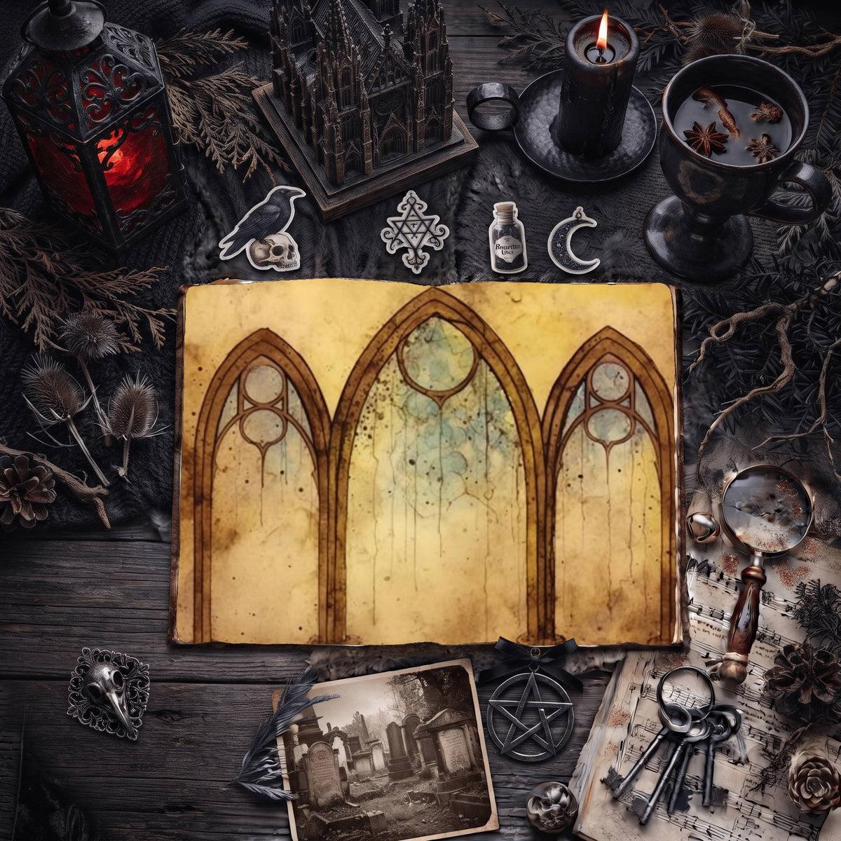 Gothic Arches Digital Papers