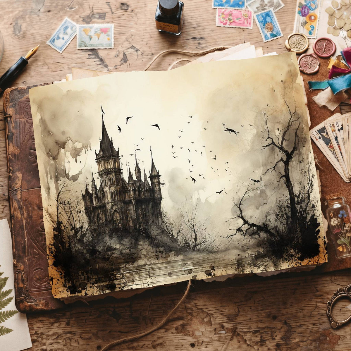 Gothic Castle Digital Papers