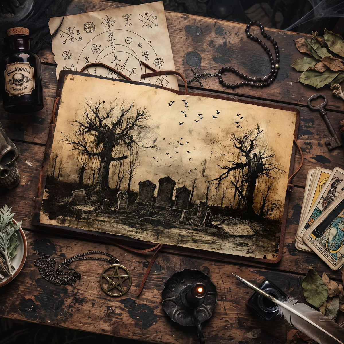 Gothic Cemetery Digital Papers