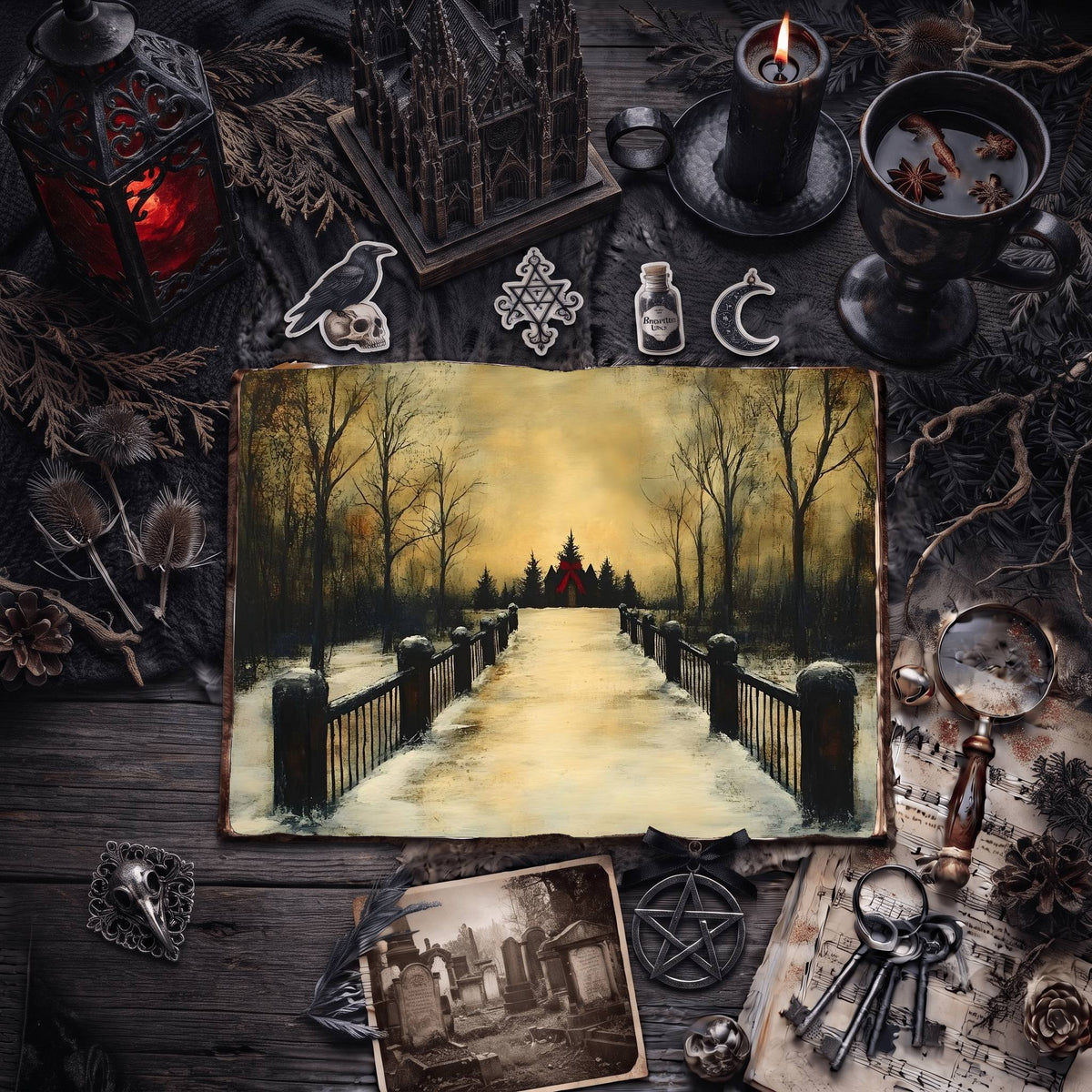 Gothic Christmas Digital Papers