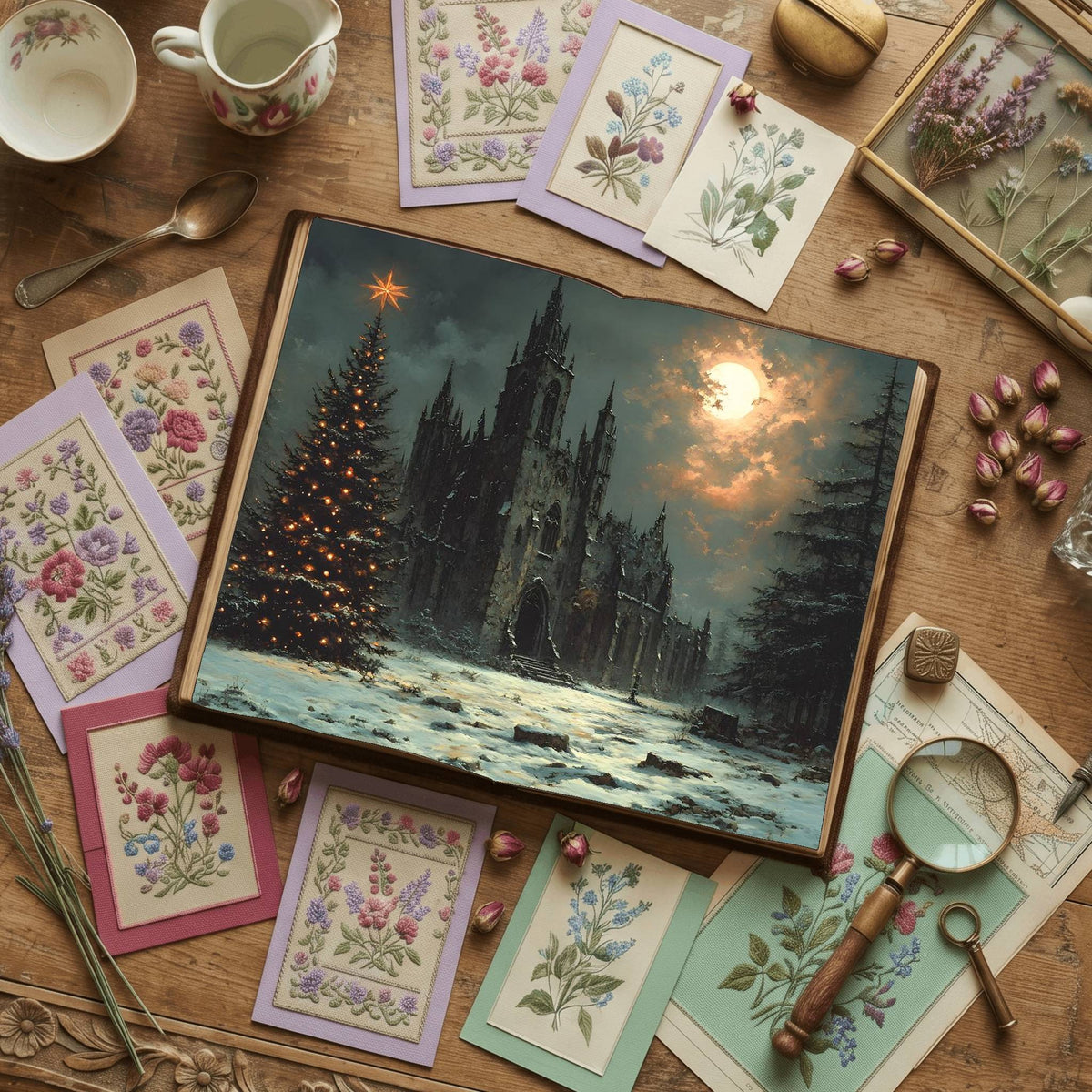 Gothic Christmas Digital Papers