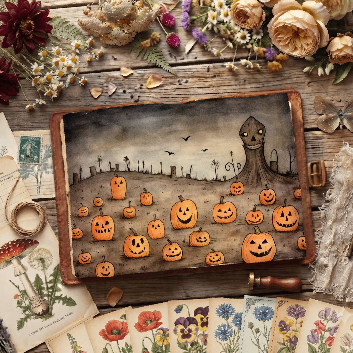 Halloween Pumpkins Digital Papers