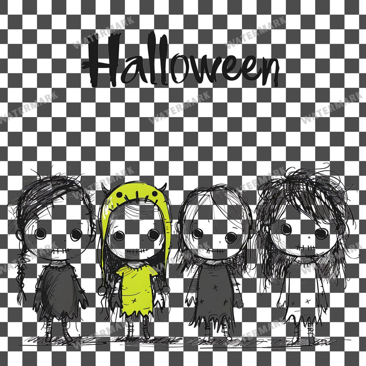 Halloween clipart PNG on a transparent background, design 13