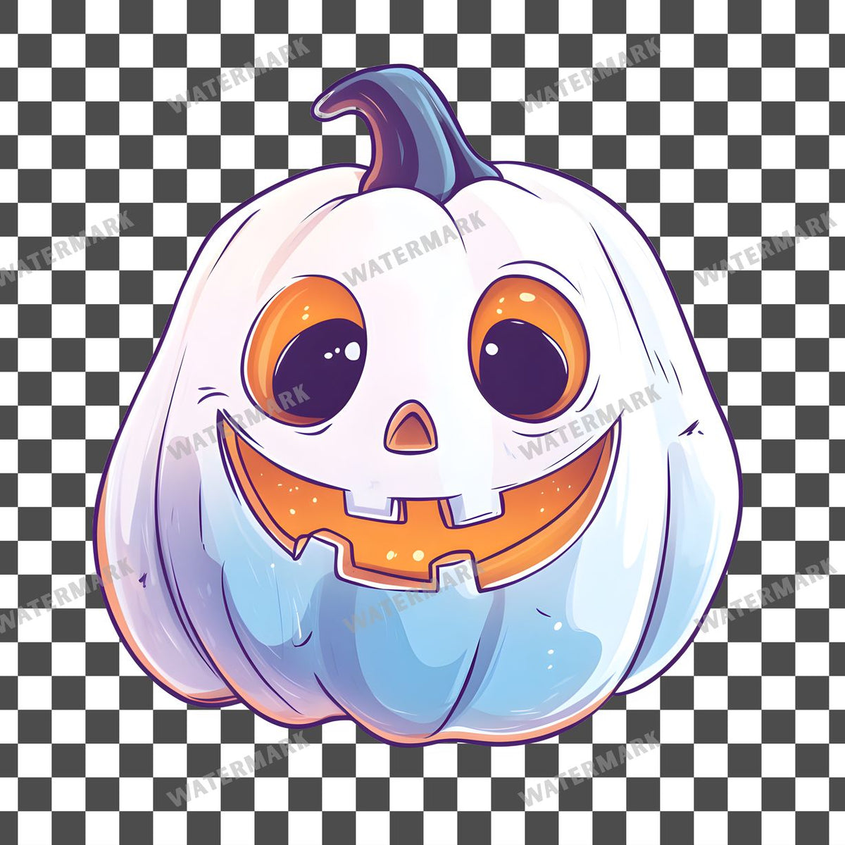 Halloween Kawaii Style Clipart Pngs