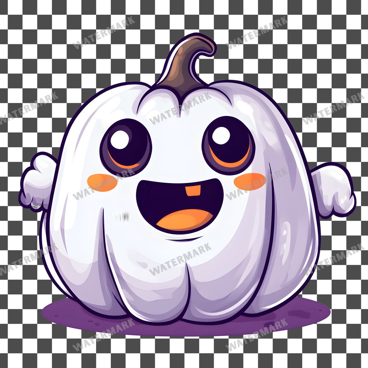 Halloween Kawaii Style Clipart Pngs