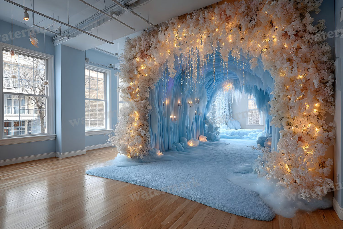Indoor Winter Wonderland Backdrop Images