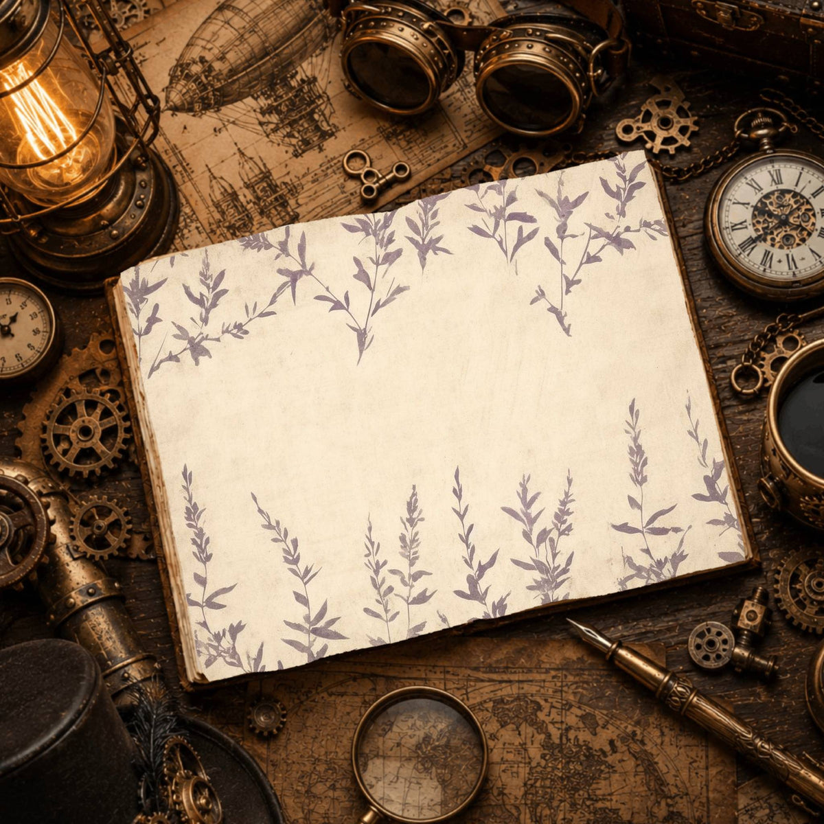 Lavender Leaves Digital Papers