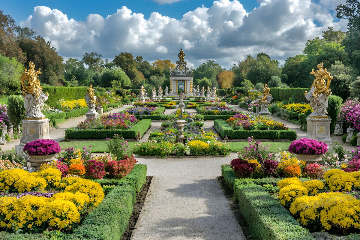 Lavish Baroque Garden digital photo backdrop for photo editing, preview 12