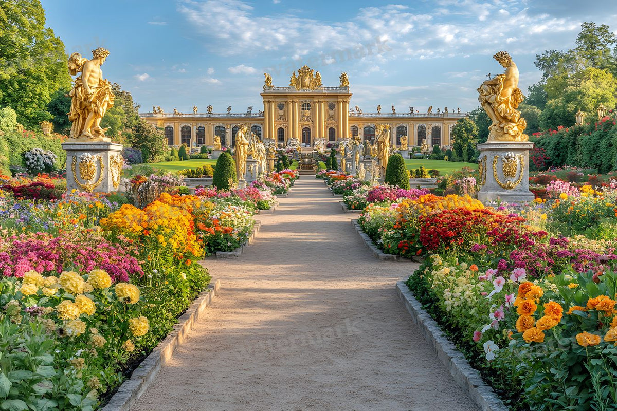 Lavish Baroque Garden digital photo backdrop for photo editing, preview 12