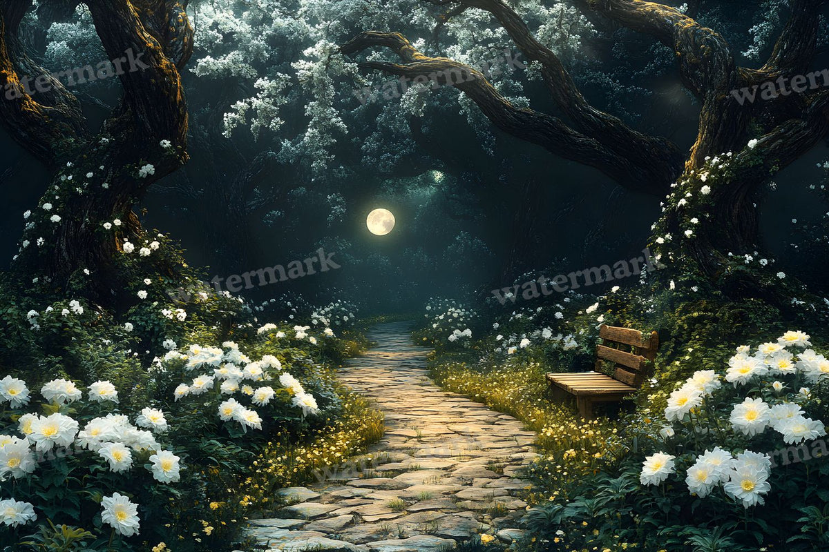 Moonlit Mysteriougarden Backdrop Images