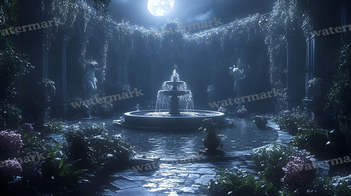 Moonlit Palace Backdrop Images
