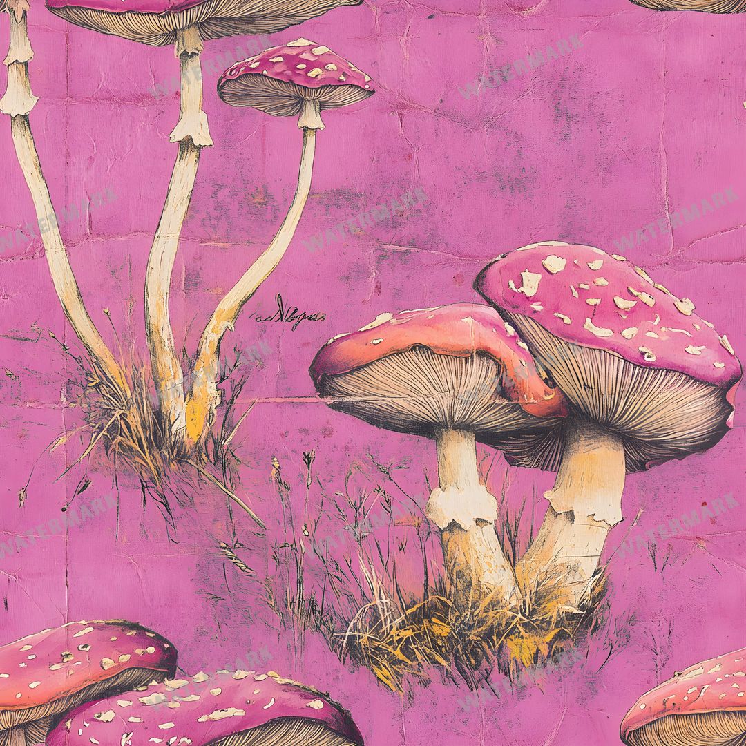 Mushrooms Seamless Pattern