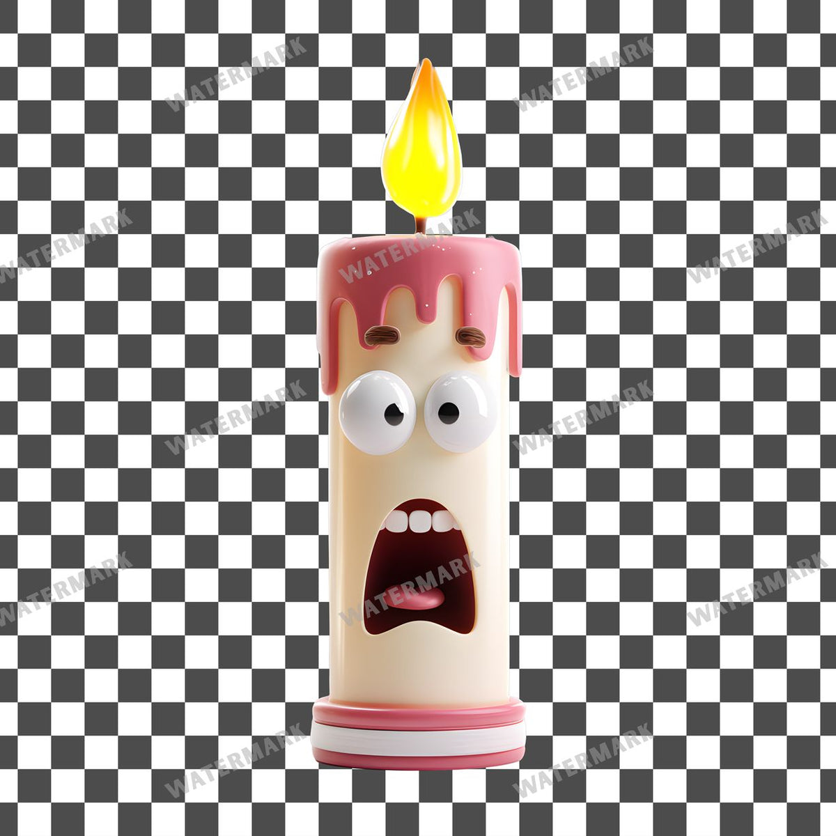 Nervous Birthday Cake clipart PNG on a transparent background, design 13
