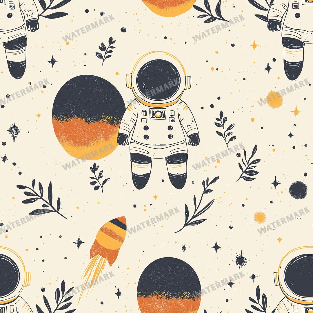 Space And Celestial Seamless Pattern