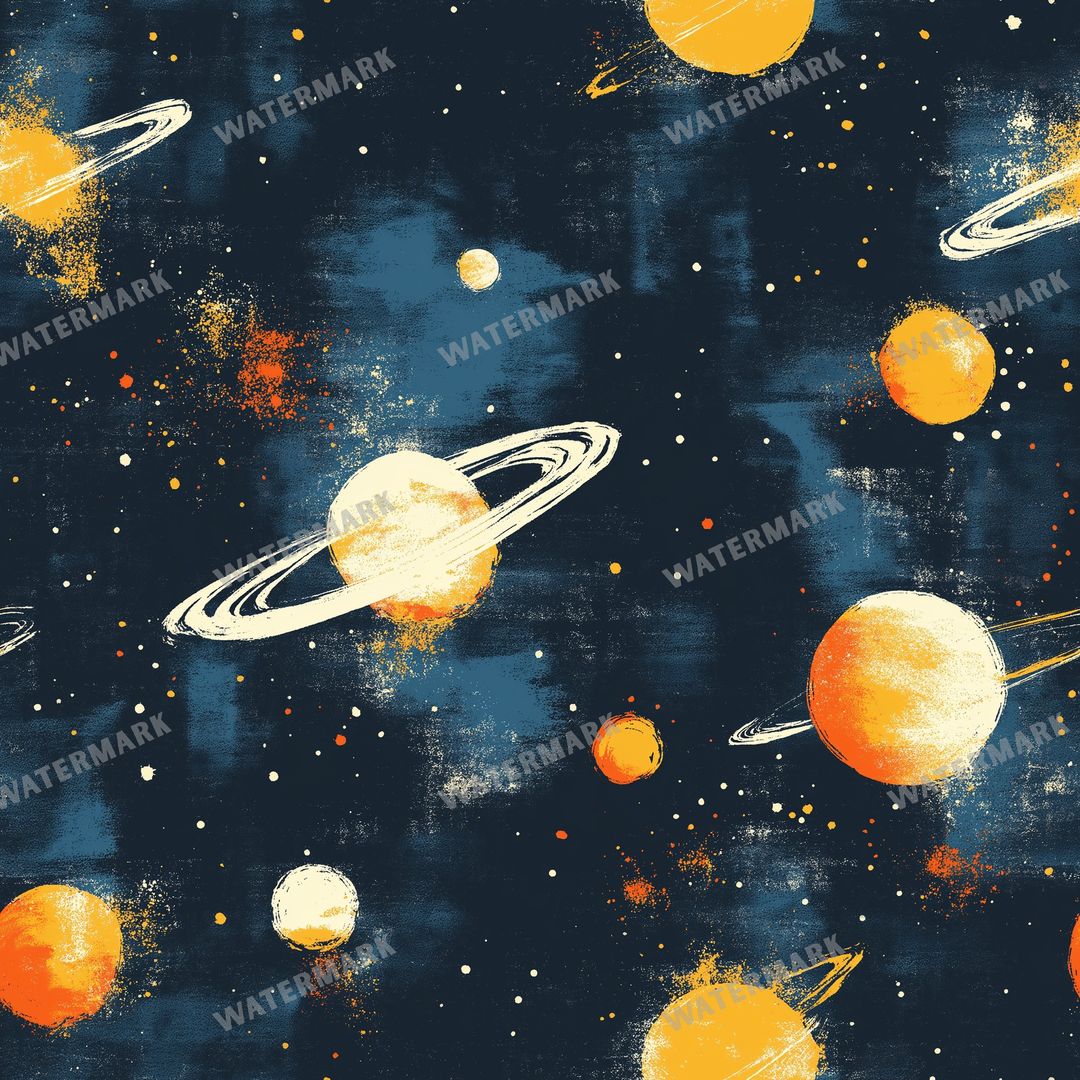 Space And Celestial Seamless Pattern