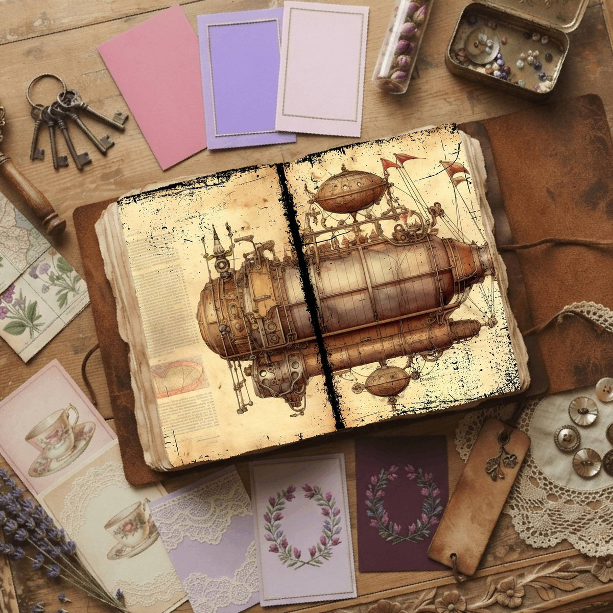 Steampunk Digital Papers