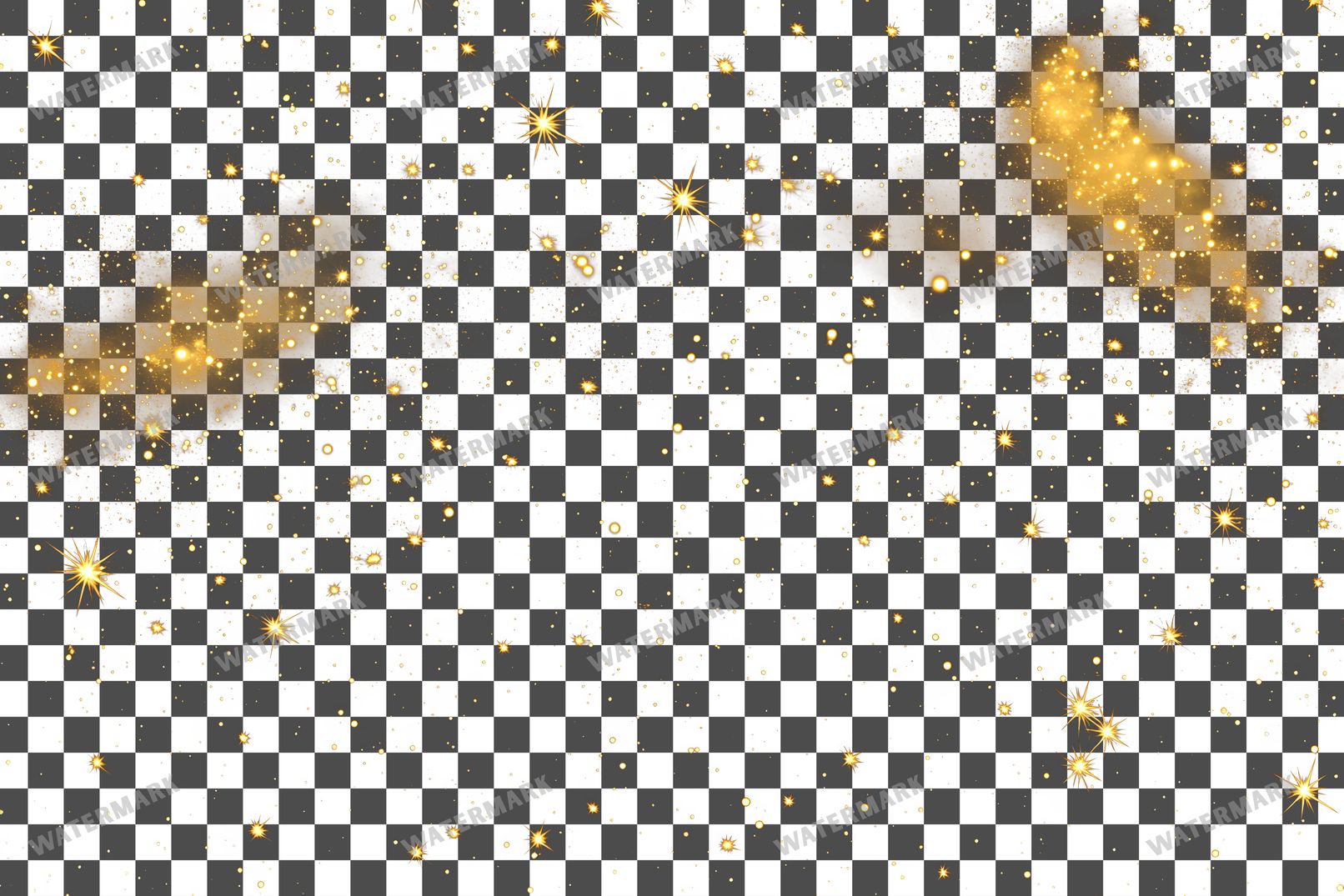 Twinkling Gold Stars Transparent Overlay Pngs