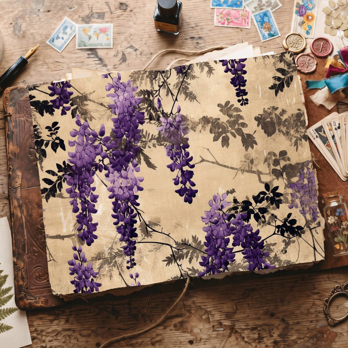 Wisteria Digital Papers