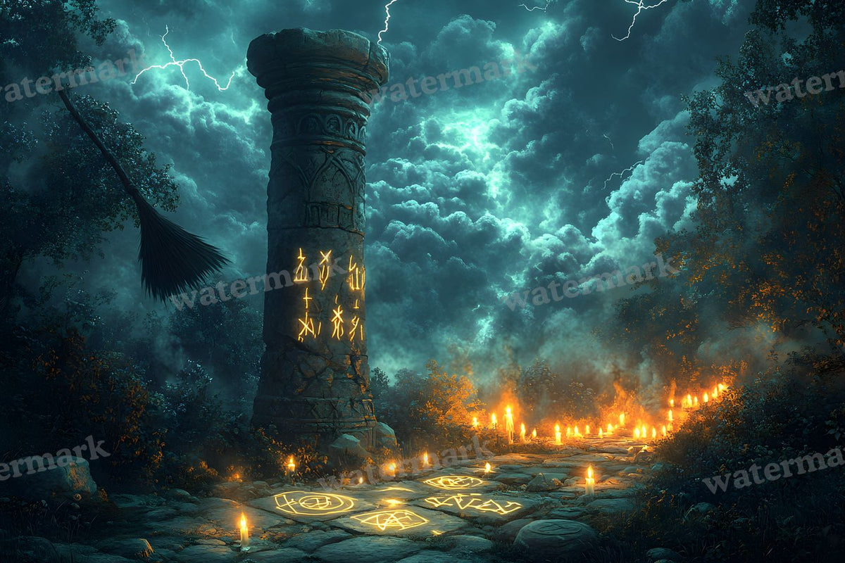 Witch Broomstick Backdrop Images