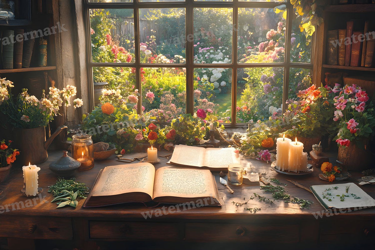 Witch’Study Desk Backdrop Images