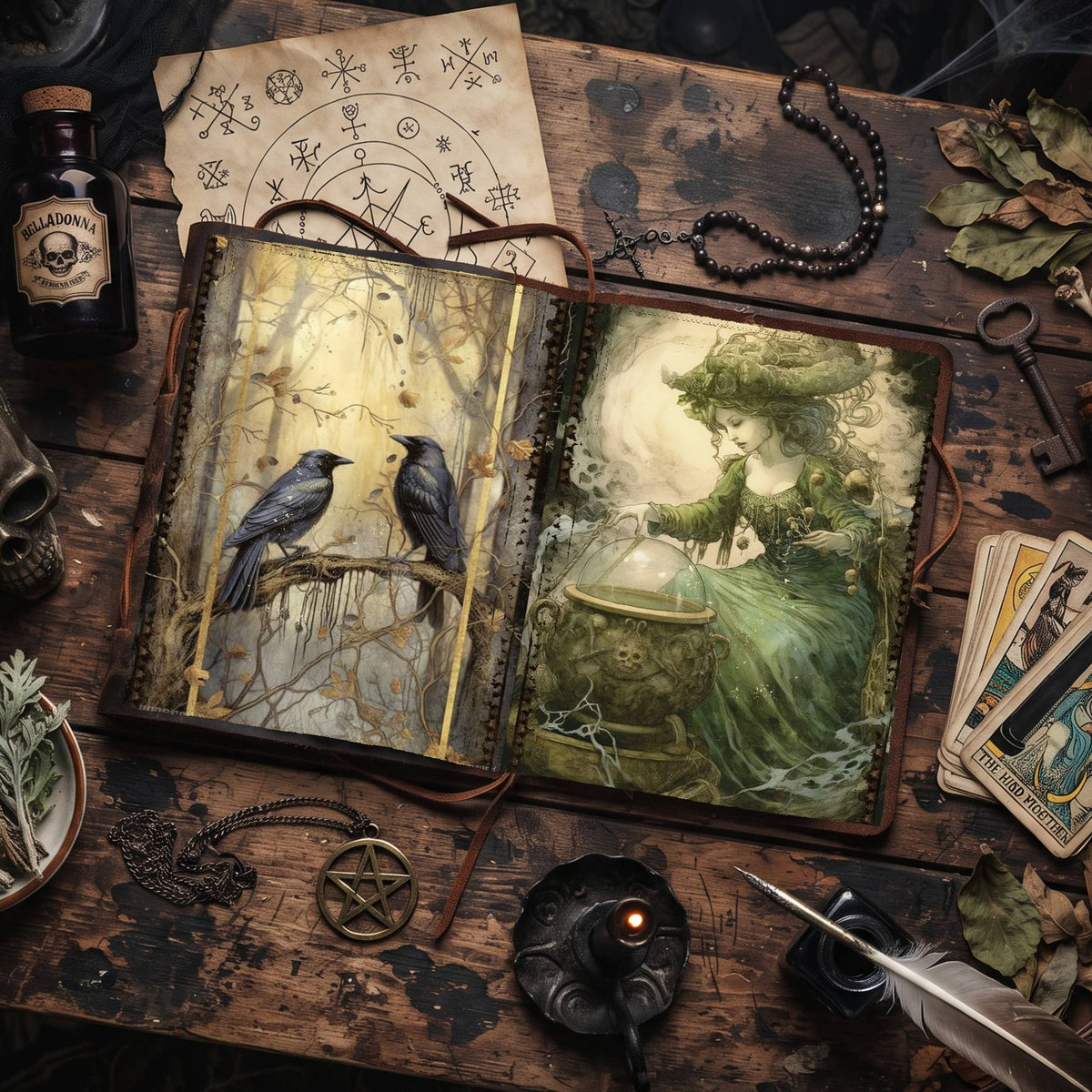 Witch printable junk journal paper, page preview 13