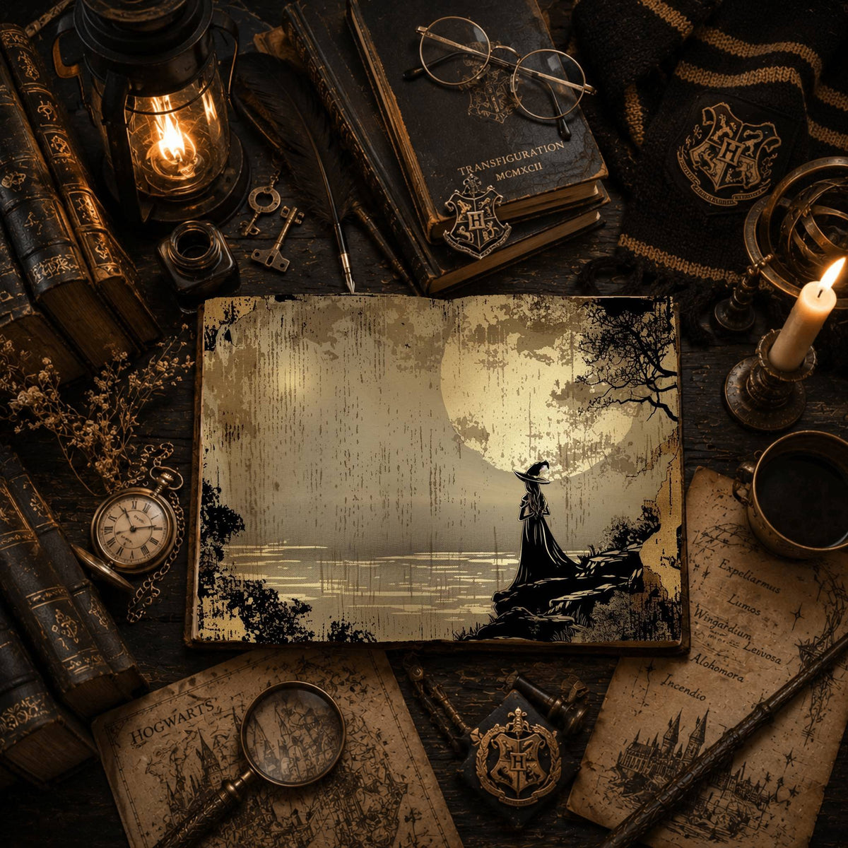Witch printable junk journal paper, page preview 13