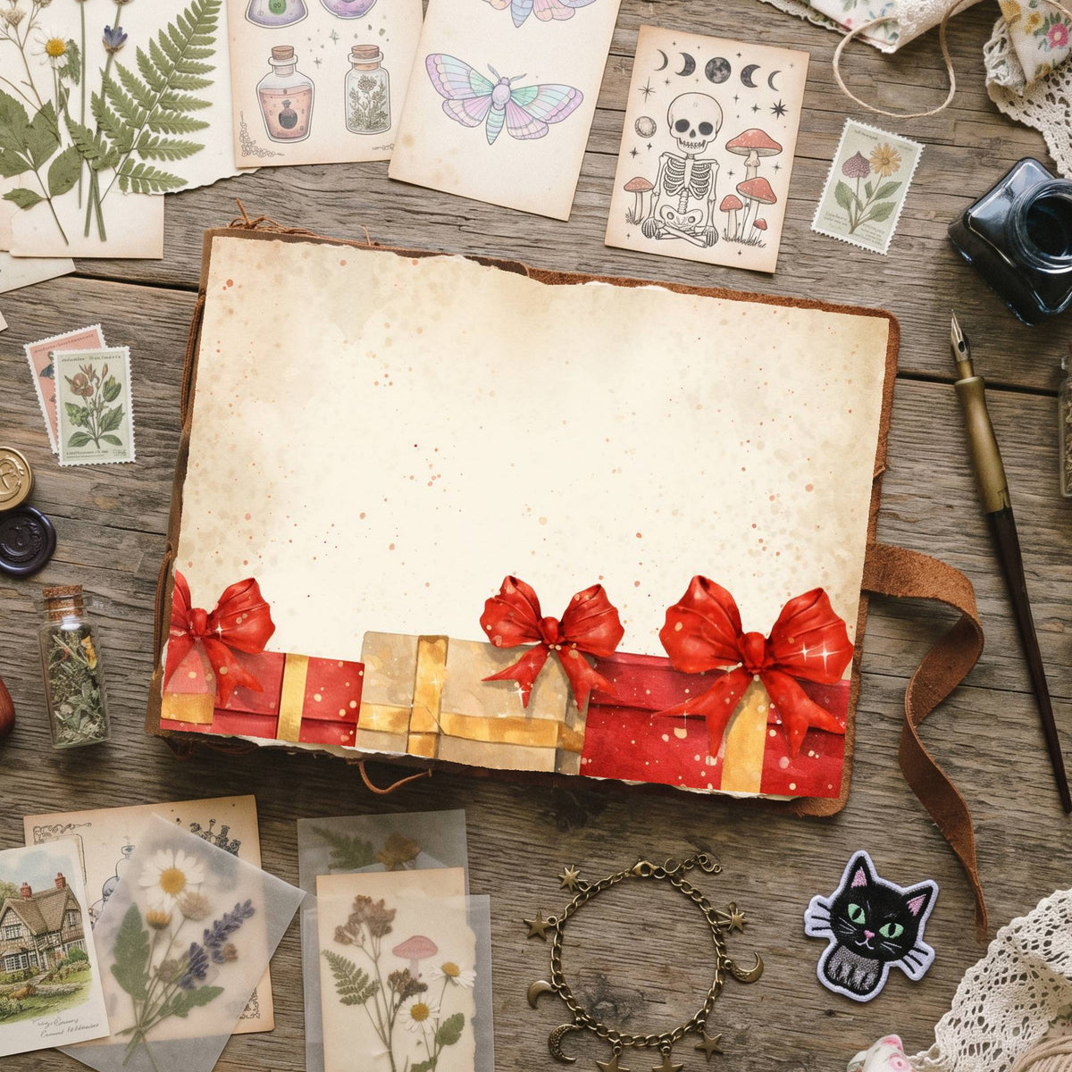 Wrapped Christmas Gifts Digital Papers