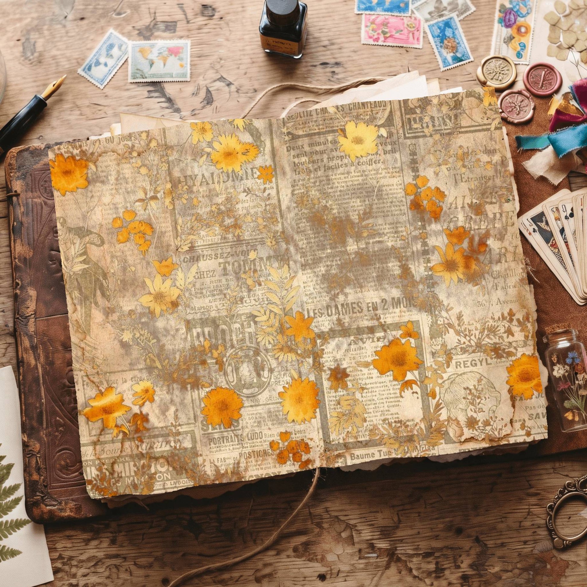 Yellow Flowers Digital Papers